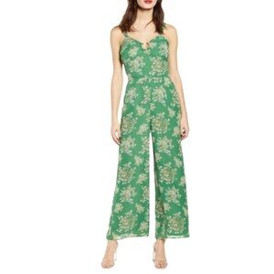 J.O.A.‎ Green Floral Jumpsuit